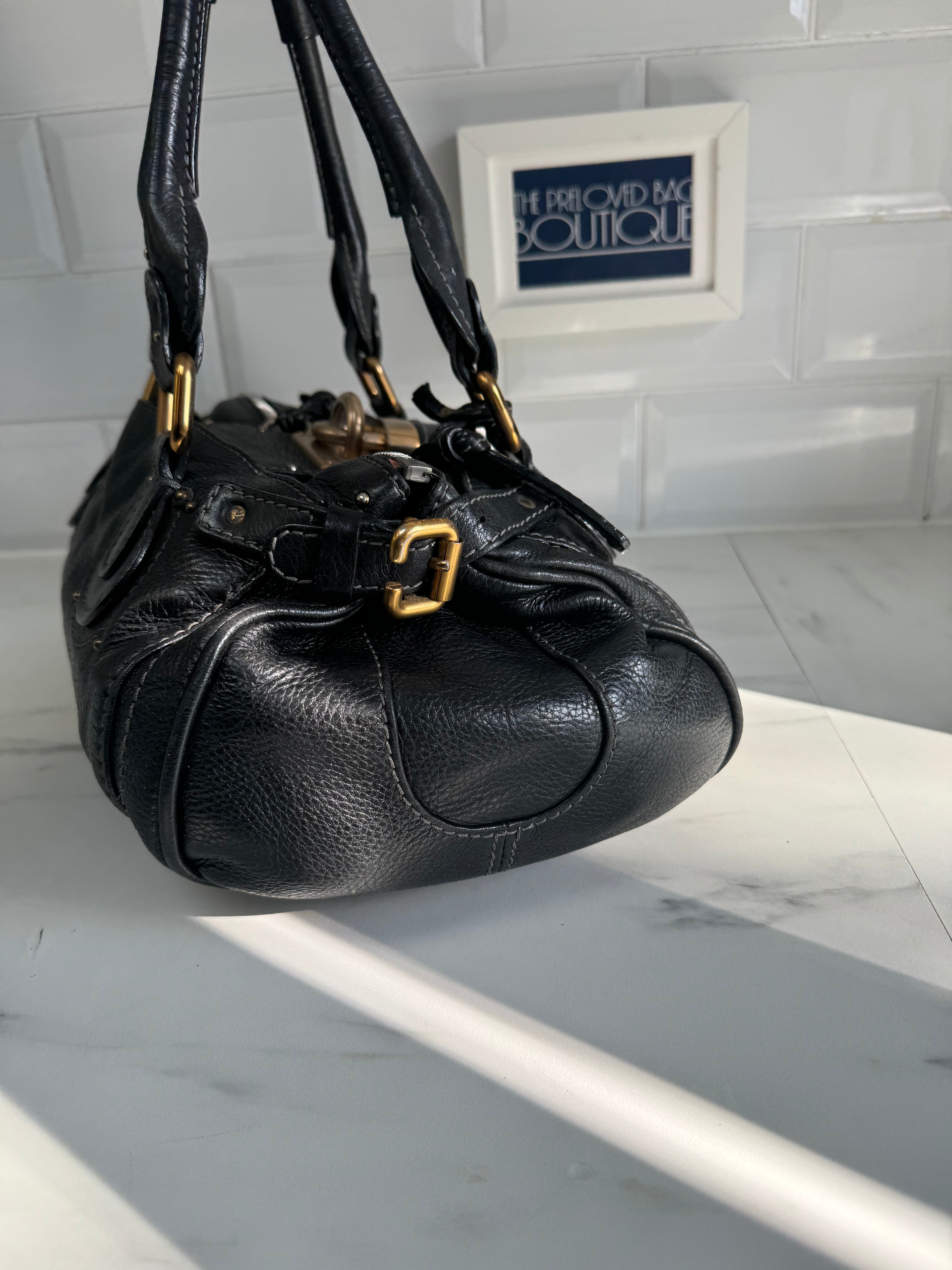 Chloe paddington leather purchases bag