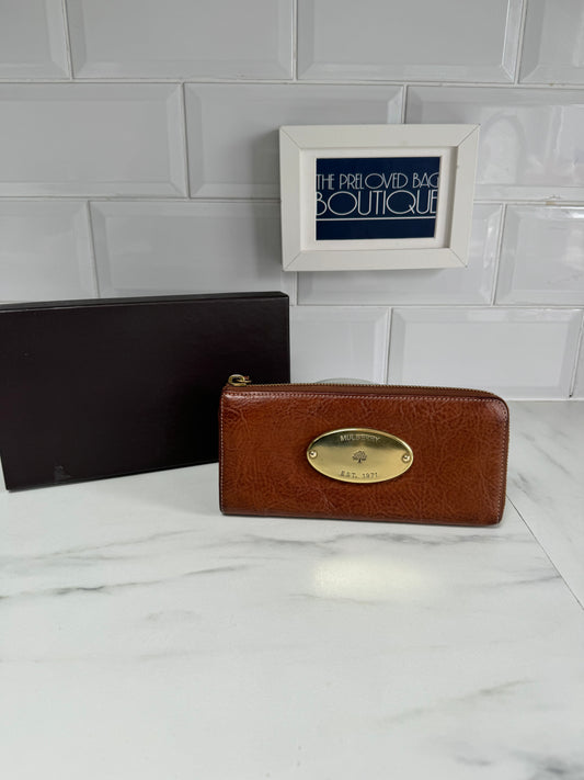 Mulberry Slim Zip Wallet - Oak