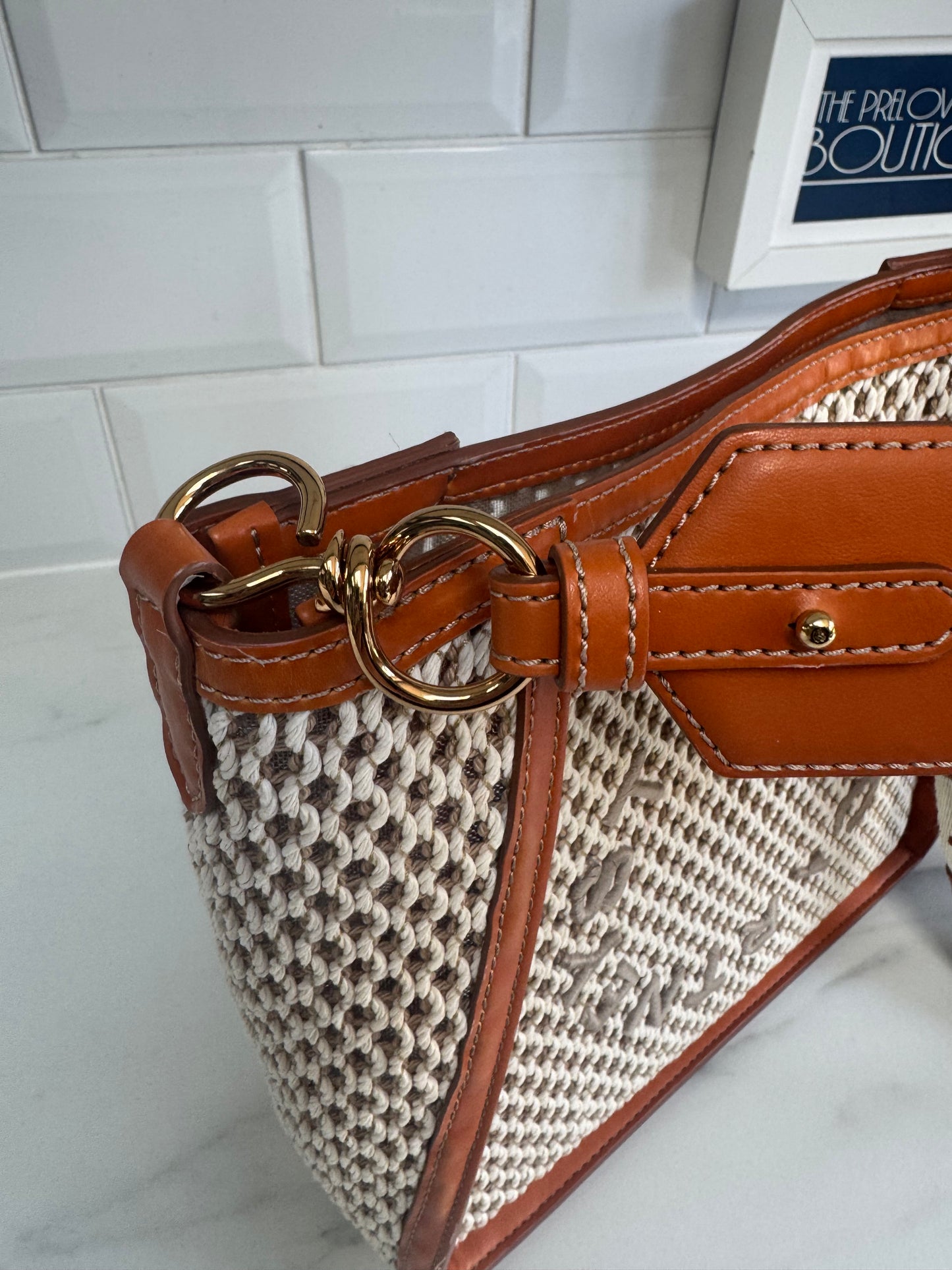 Stella McCartney Eco Mesh Rope Crossbody bag - Tan, Beige and Ivory