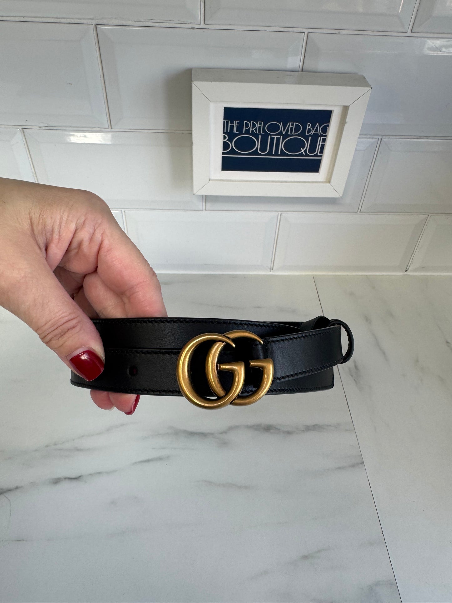 Gucci Slim Belt - Black