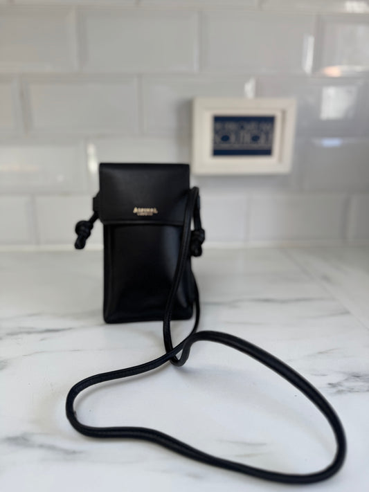 Aspinal of London Cross Body Phone Pouch - Black