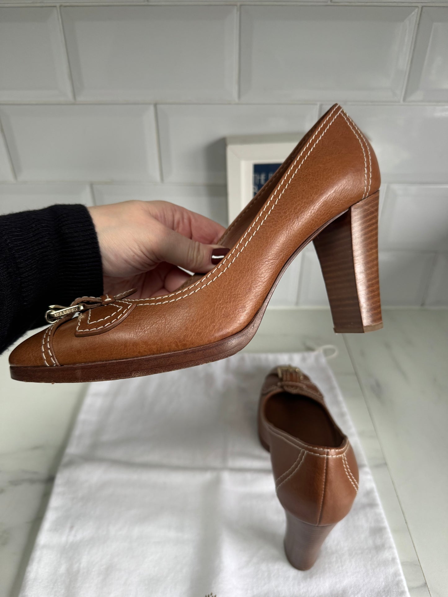 Mulberry Jamie Heels - Oak NVT