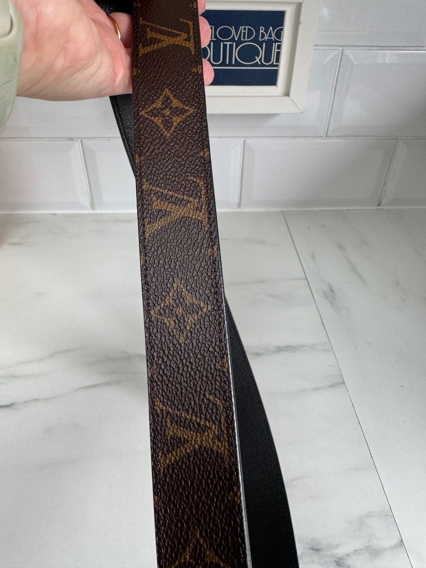 Louis Vuitton Initials Slim Monogram Belt - Brown
