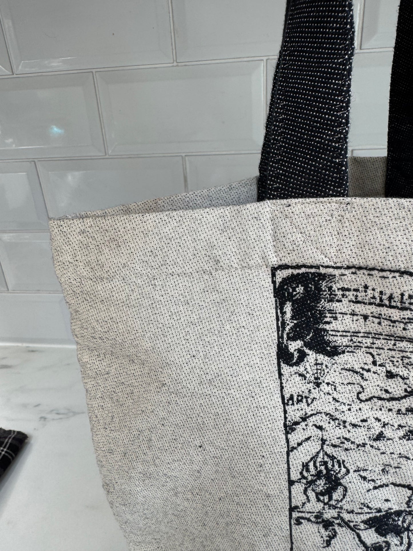 Christian Dior Canvas Shopper Tote - White and Navy