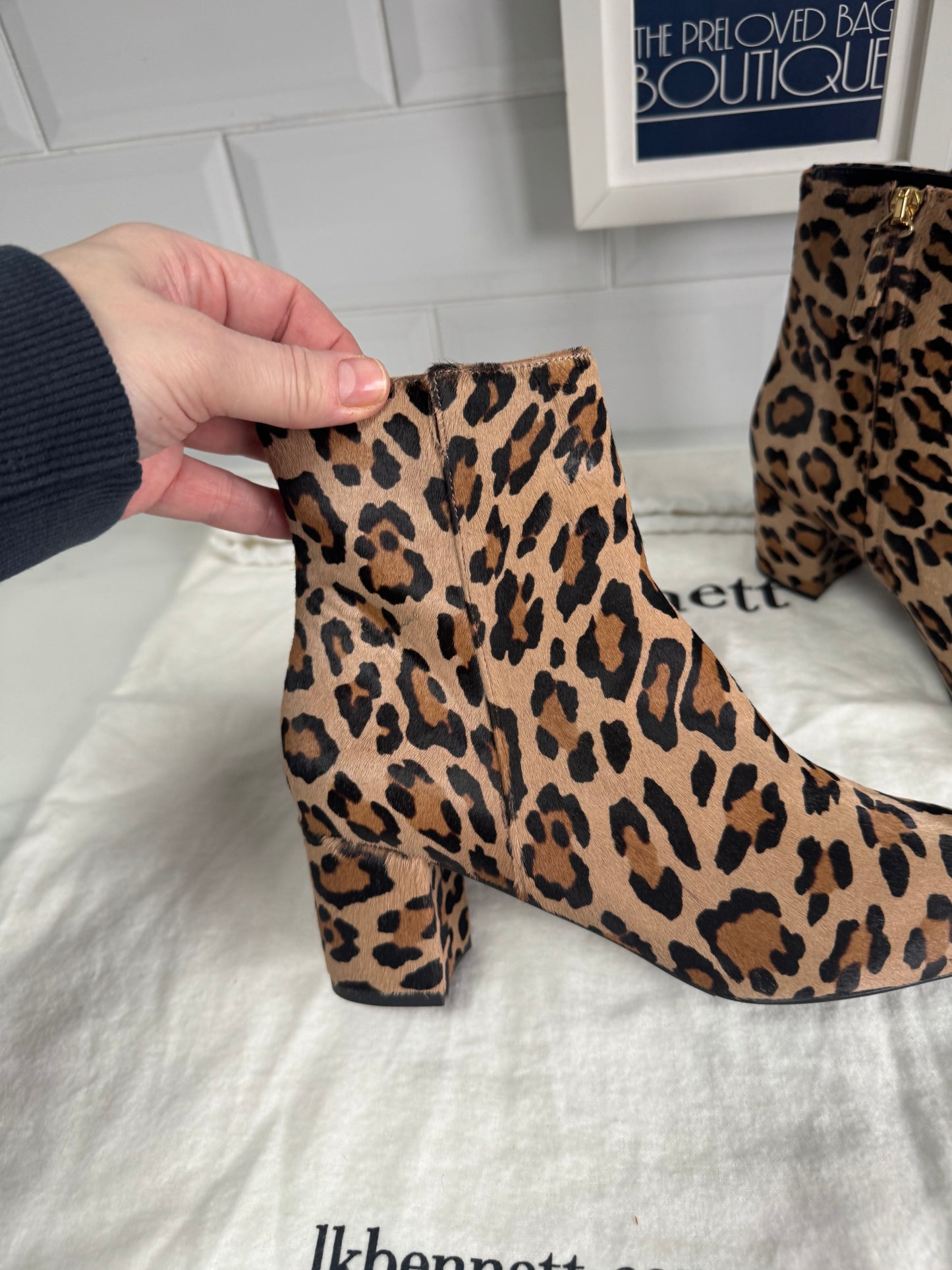 LK Bennett Simi Ankle Boots - Leopard Print