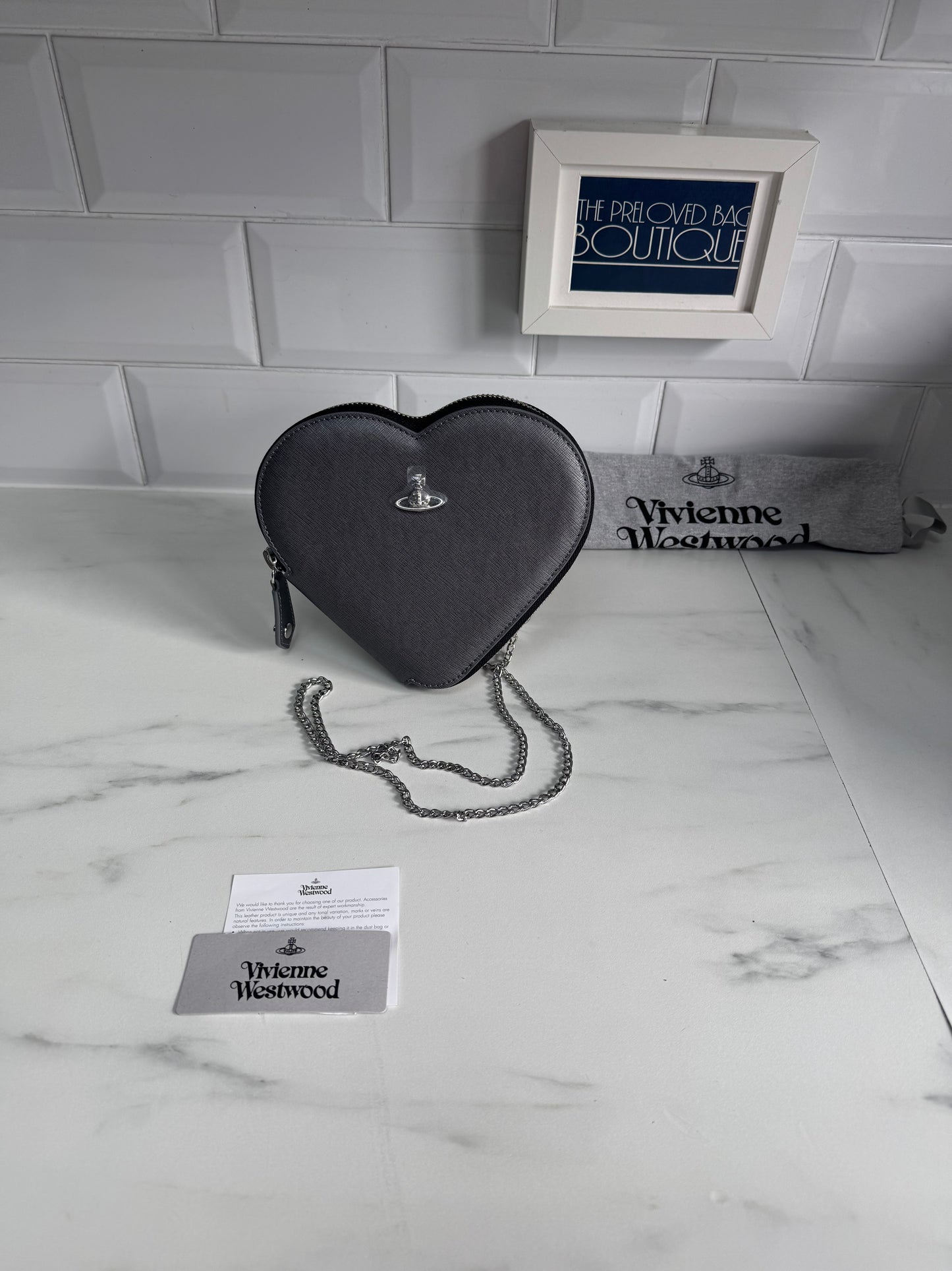 Vivienne Westwood Heart Bag - Anthracite Grey