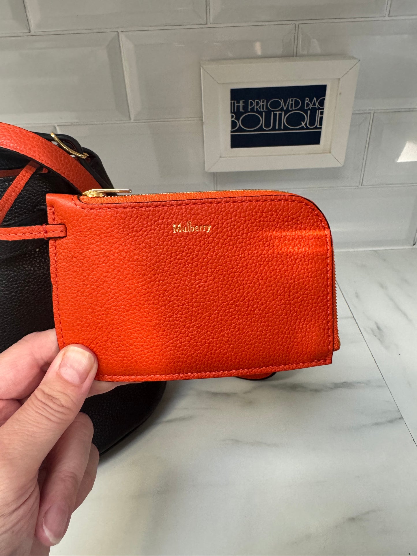 Mulberry Abbey Bag - Black and Orange