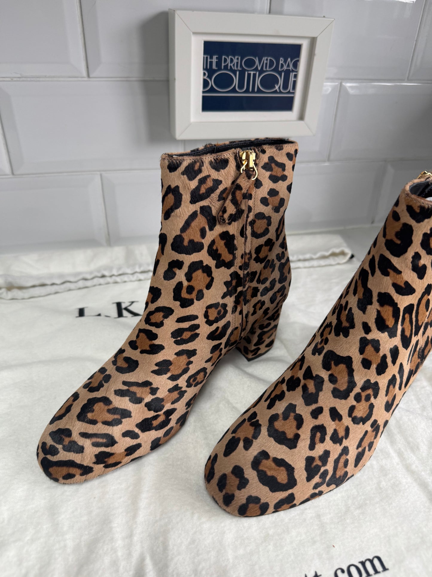 LK Bennett Simi Ankle Boots - Leopard Print