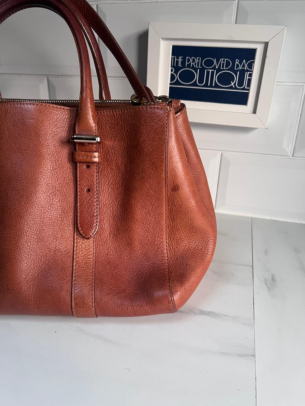 Mulberry Small Bayswater Double Zipped Tote - Oak NVT