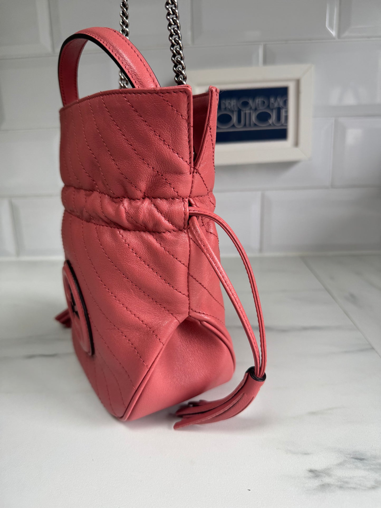 Gucci Blondie Mini Bucket Bag - Coral Pink