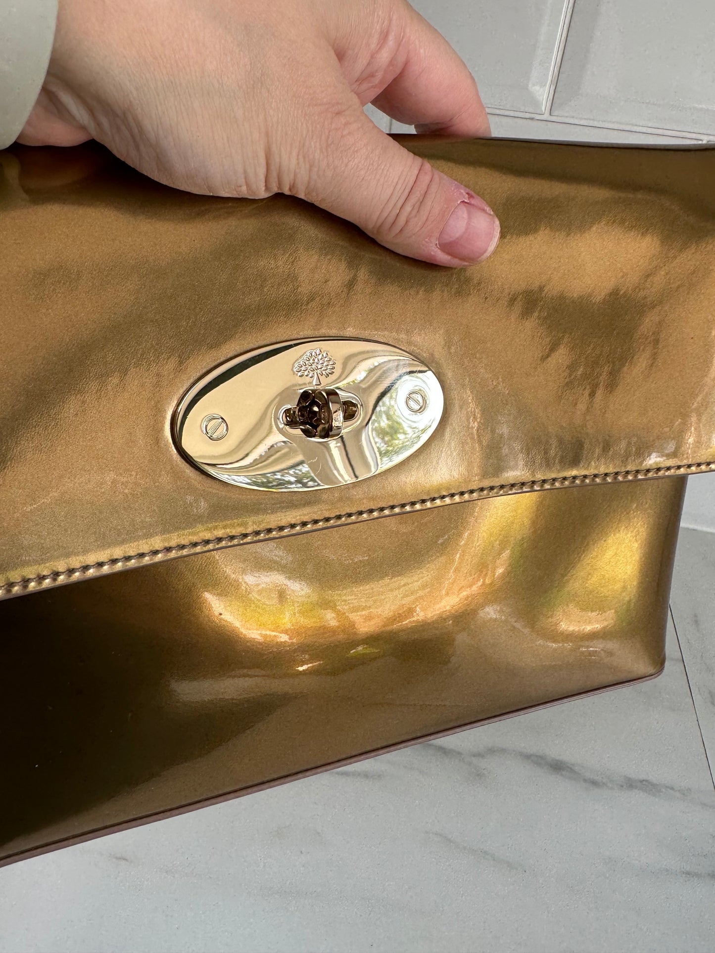 Mulberry Clemmie Clutch - Gold Metallic