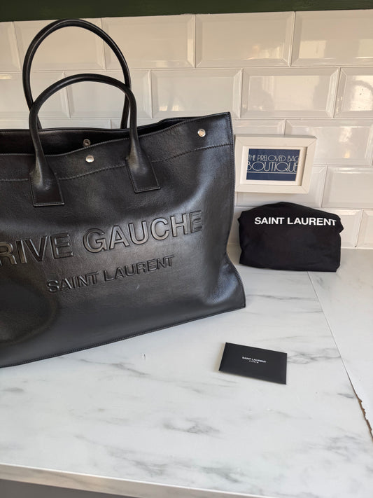 Saint Laurent Rive Gauche Tote - Black