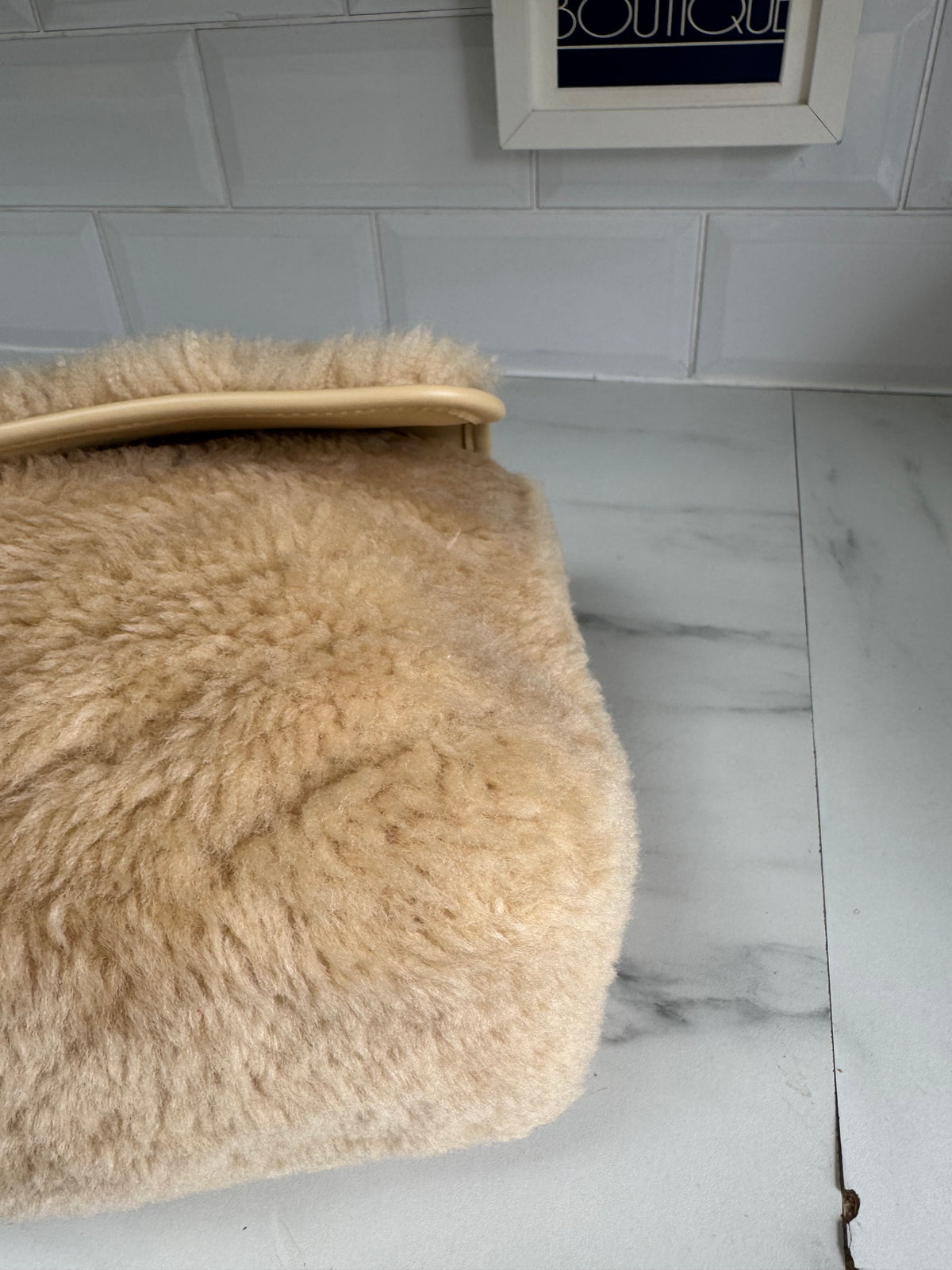 Saint Laurent Medium Niki Shearling - Cream