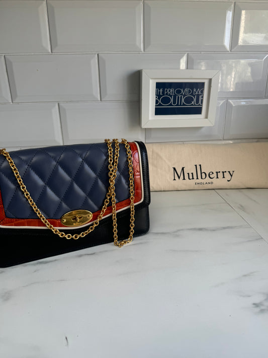 Mulberry Darley Shoulder Bag - Chalk and Red Fox