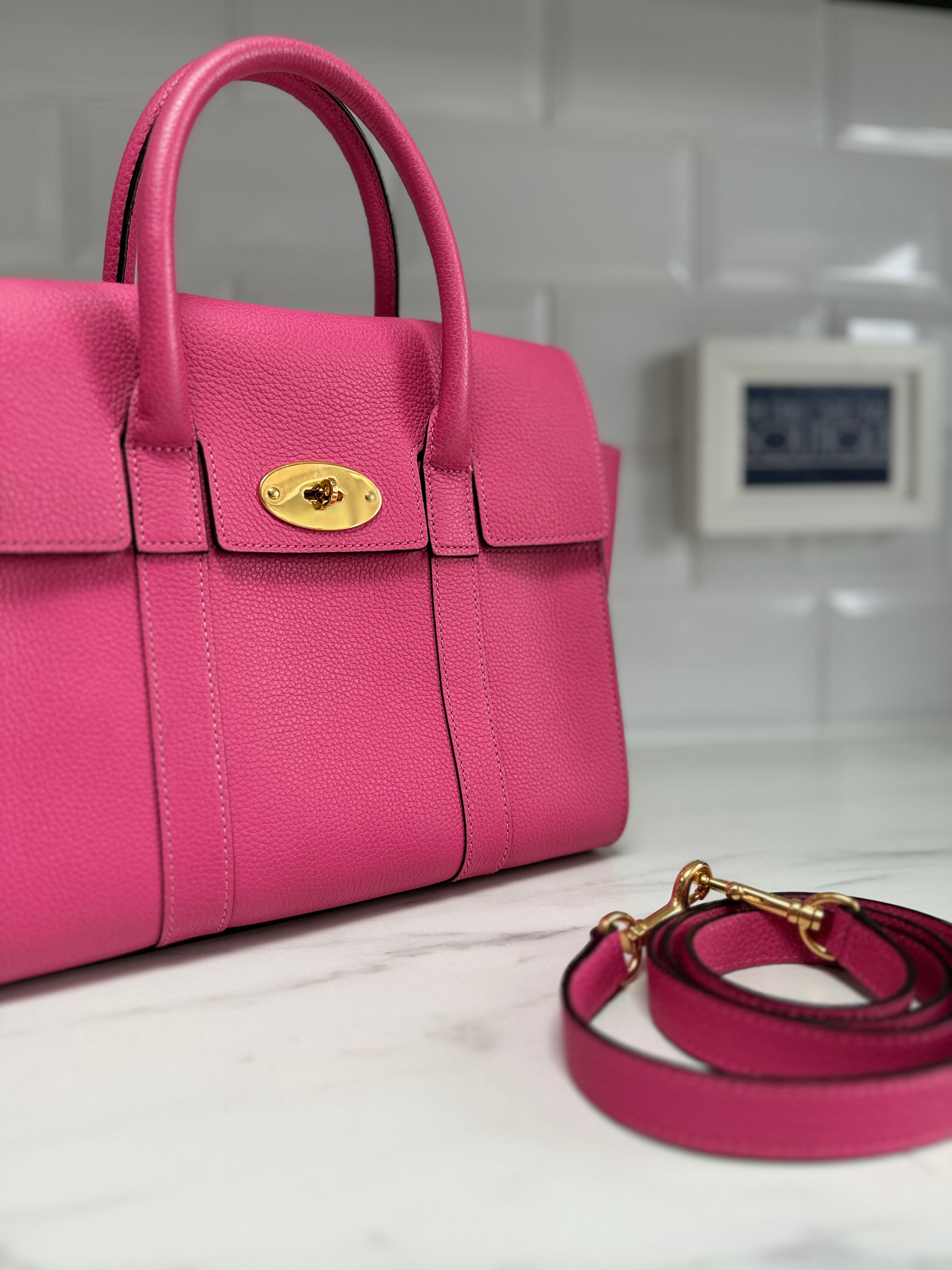 Mulberry Small Bayswater with strap Candy Pink