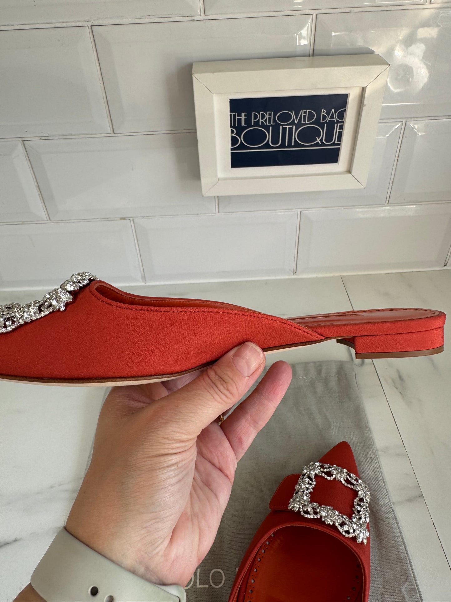 Manolo Blahnik Hangisimuflat - Orange