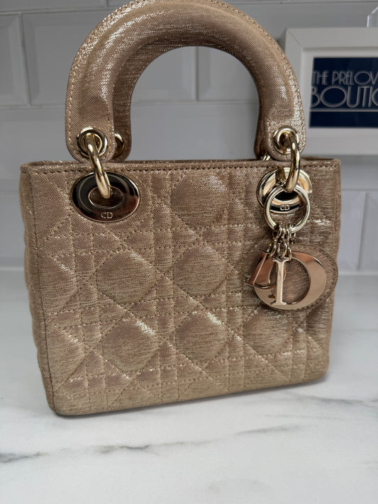 Dior Mini Lady Dior - Champagne/Gold