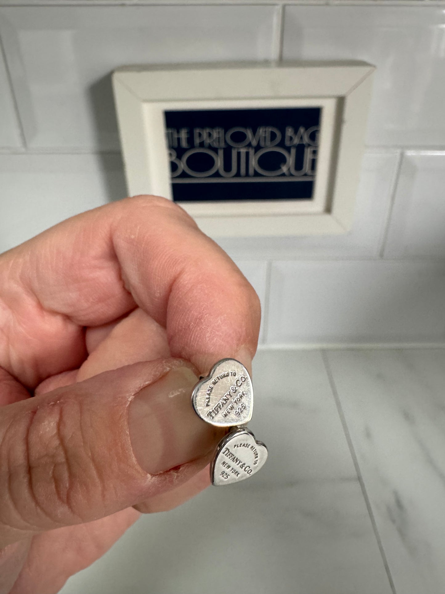 Tiffany & Co “Return to Tiffany” Heart Stud Earrings - Silver