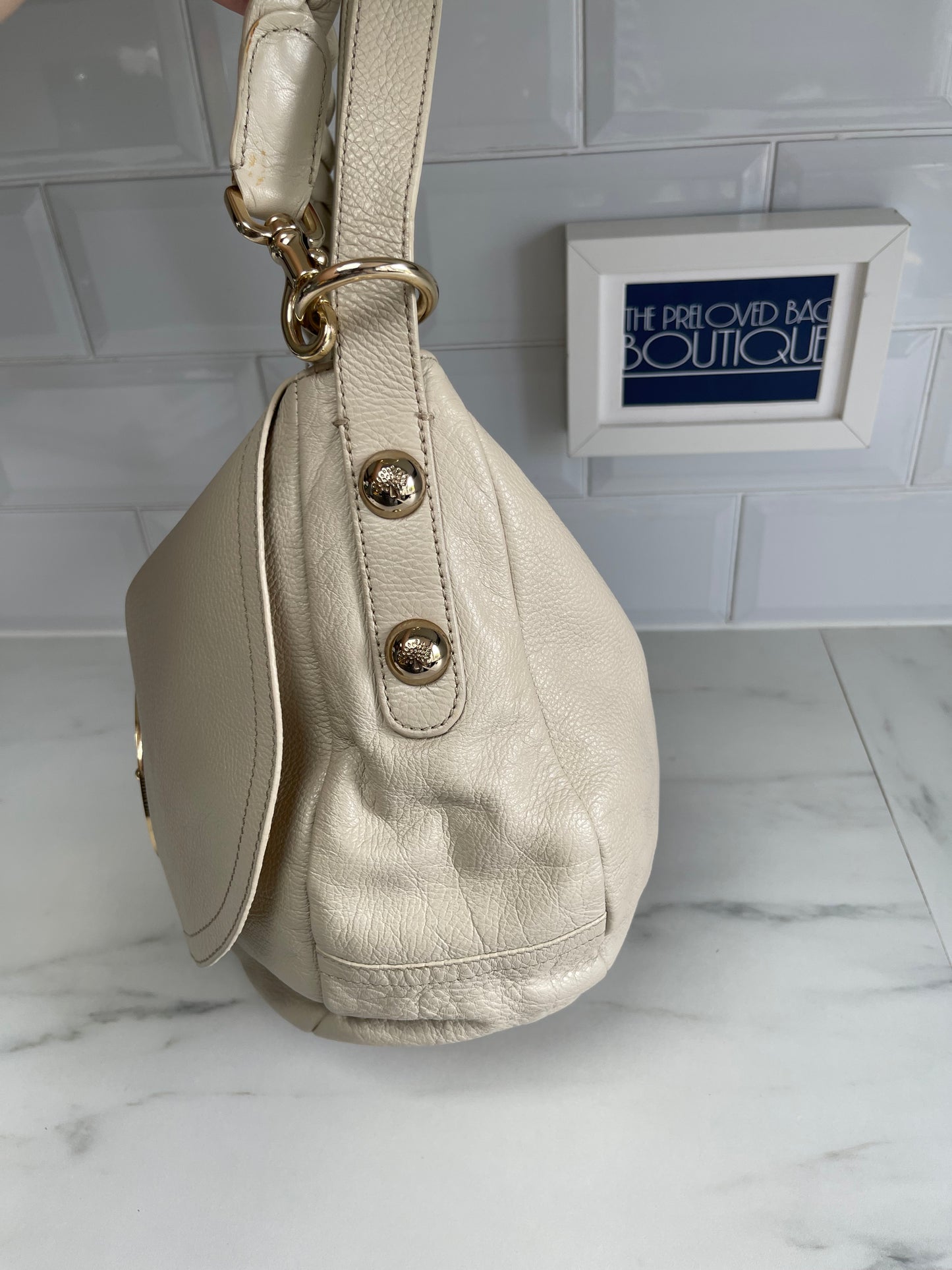 Mulberry Large Daria Satchel - Pear Sorbet