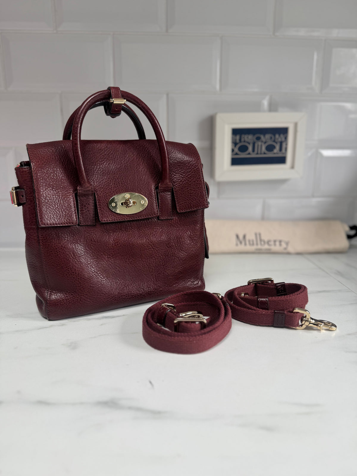 Mulberry “Limited Edition” Mini Cara Delevigne Backpack - Oxblood NVT