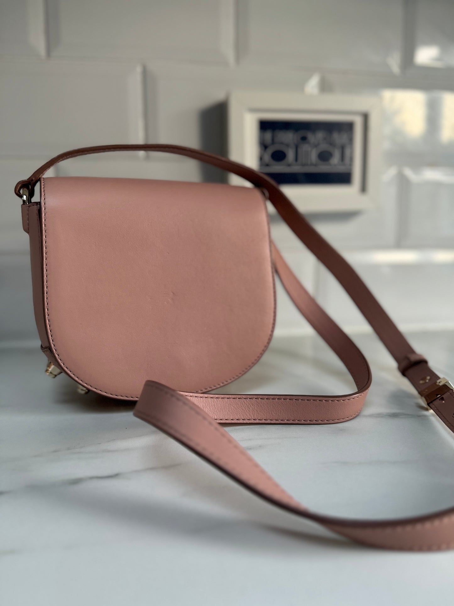 Alexander Wang Alpha Lia Saddle Bag - Blush Pink