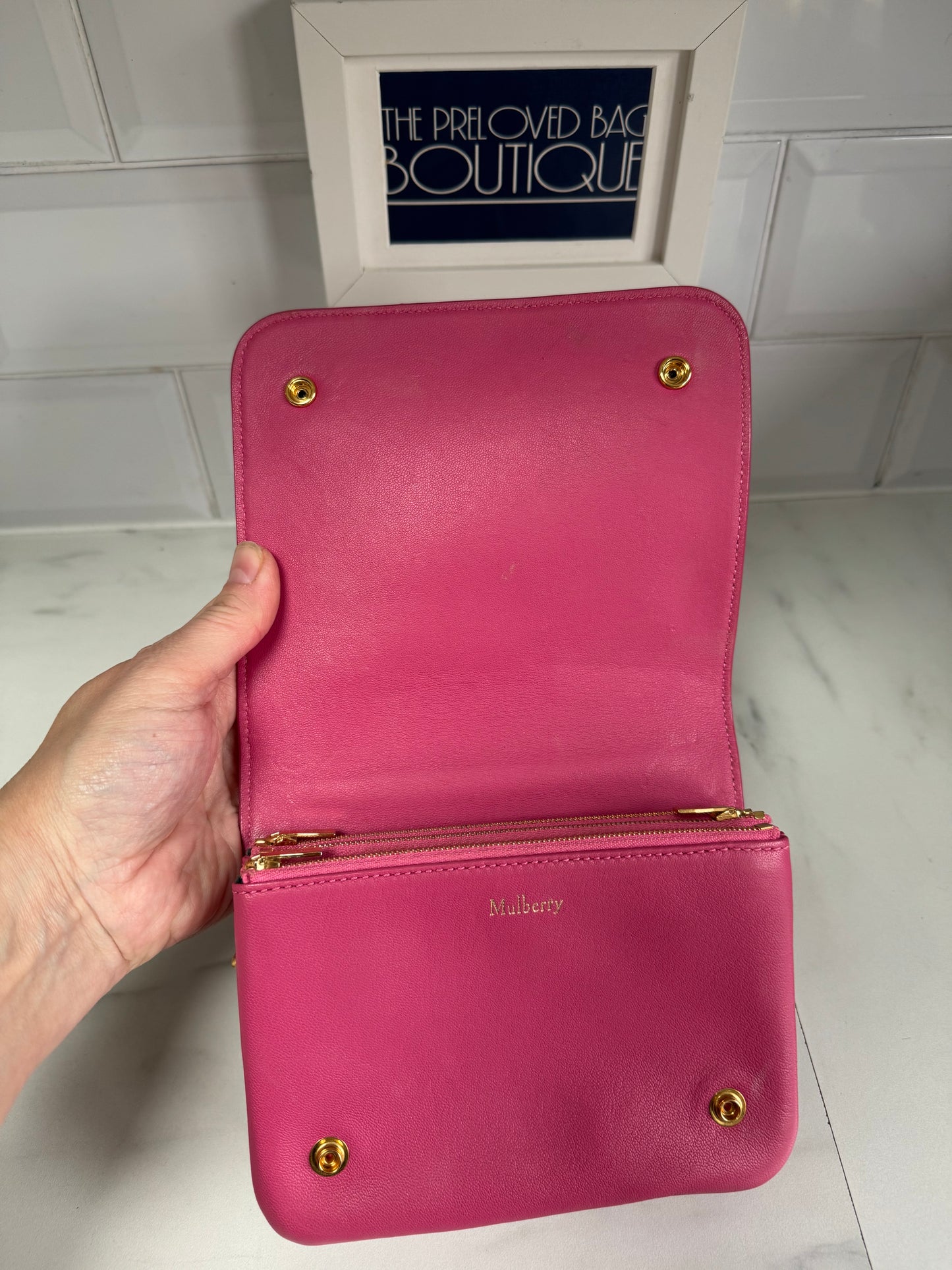 Mulberry Small Clifton - Candy Pink (no long strap)