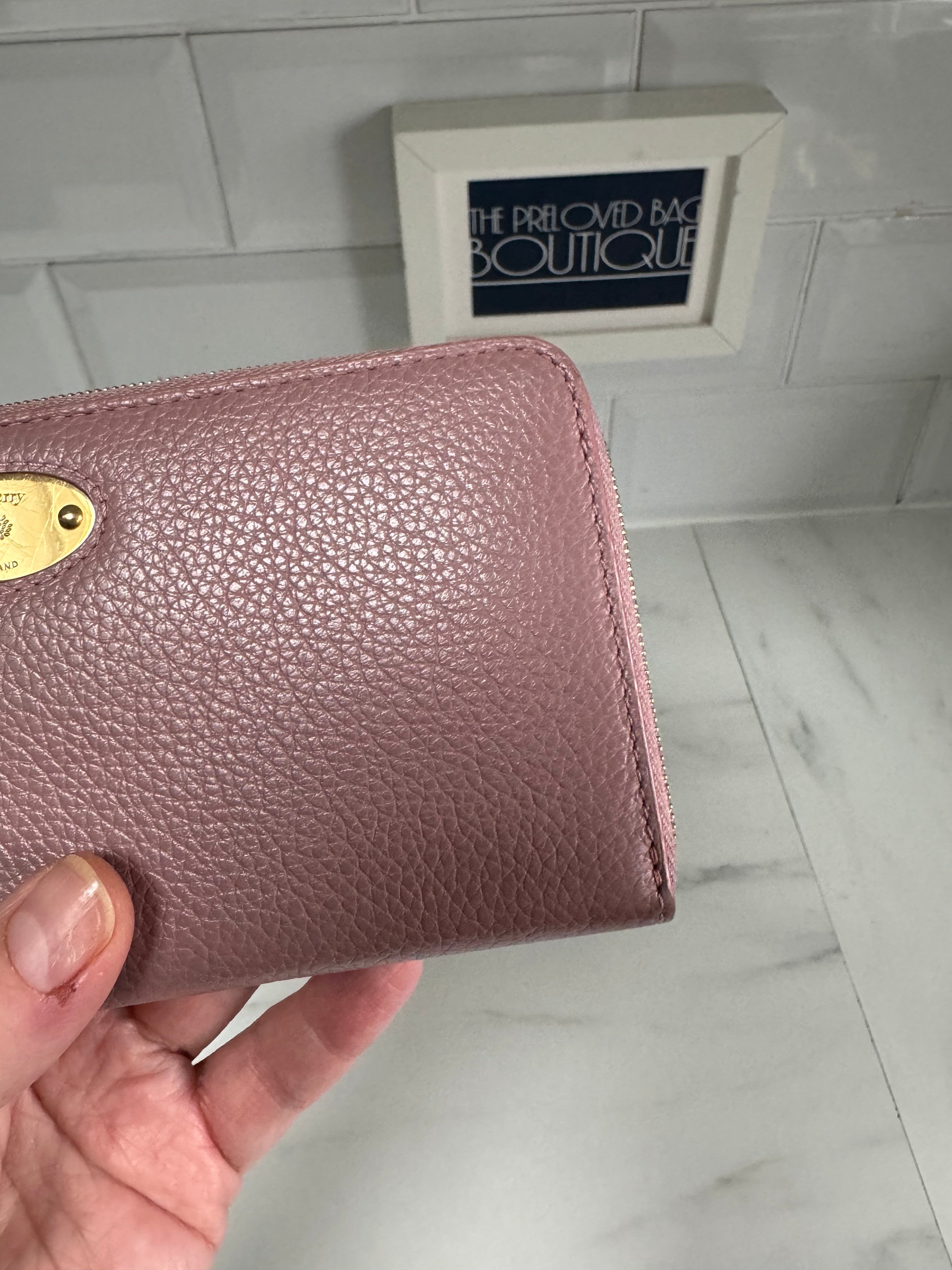 【MULBERRY】AMBERLEY WALLET Mulberry | Amberley Medium Wallet | Black Small Classic Grain