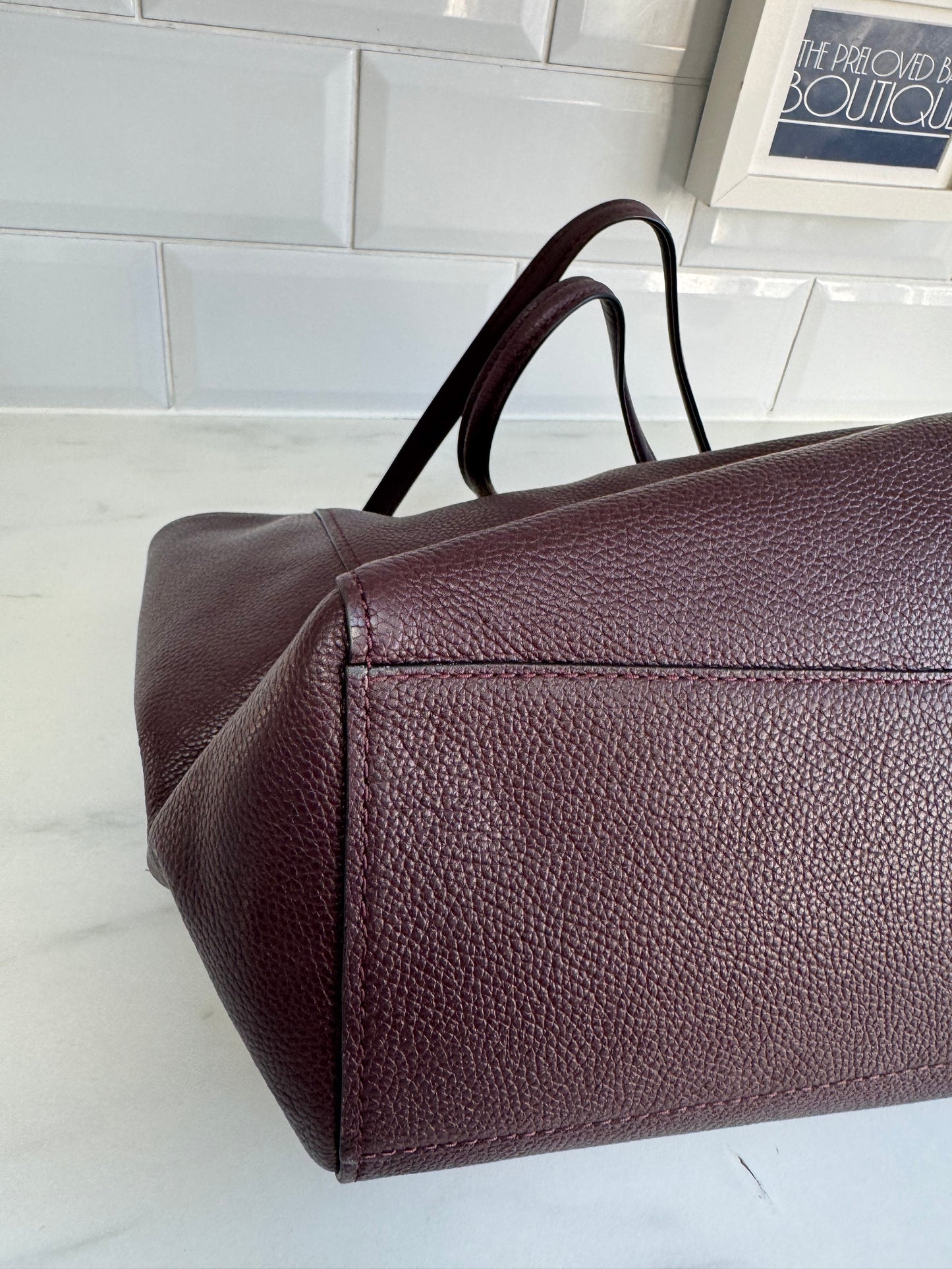 Coach Turnlock Tote - Burgundy