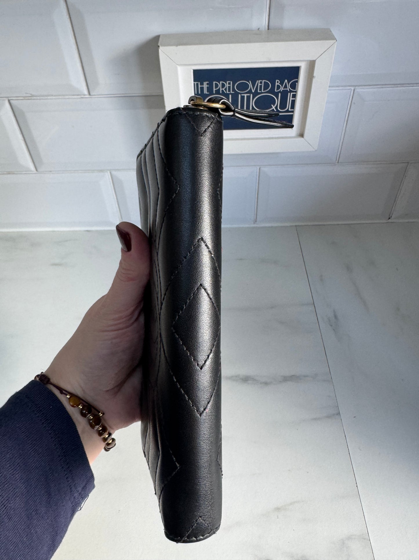 Gucci GG Marmont zip around Wallet - Black