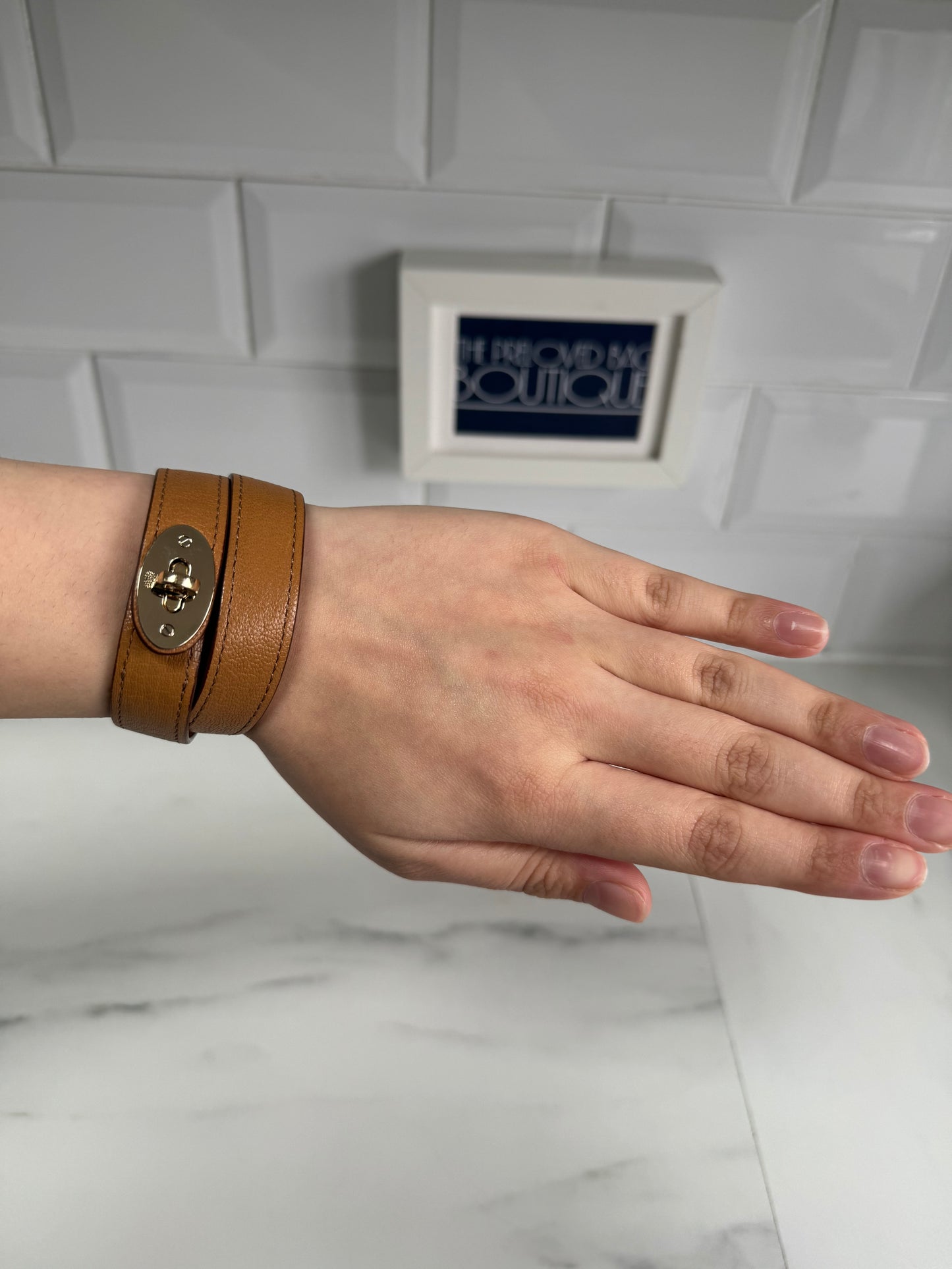 Mulberry Postmans Lock Wrap Around Bracelet - Deer Brown