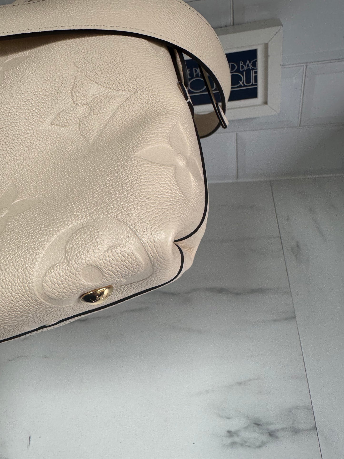 Louis Vuitton Carryall Creme Giant Monogram Emperiente PM - White
