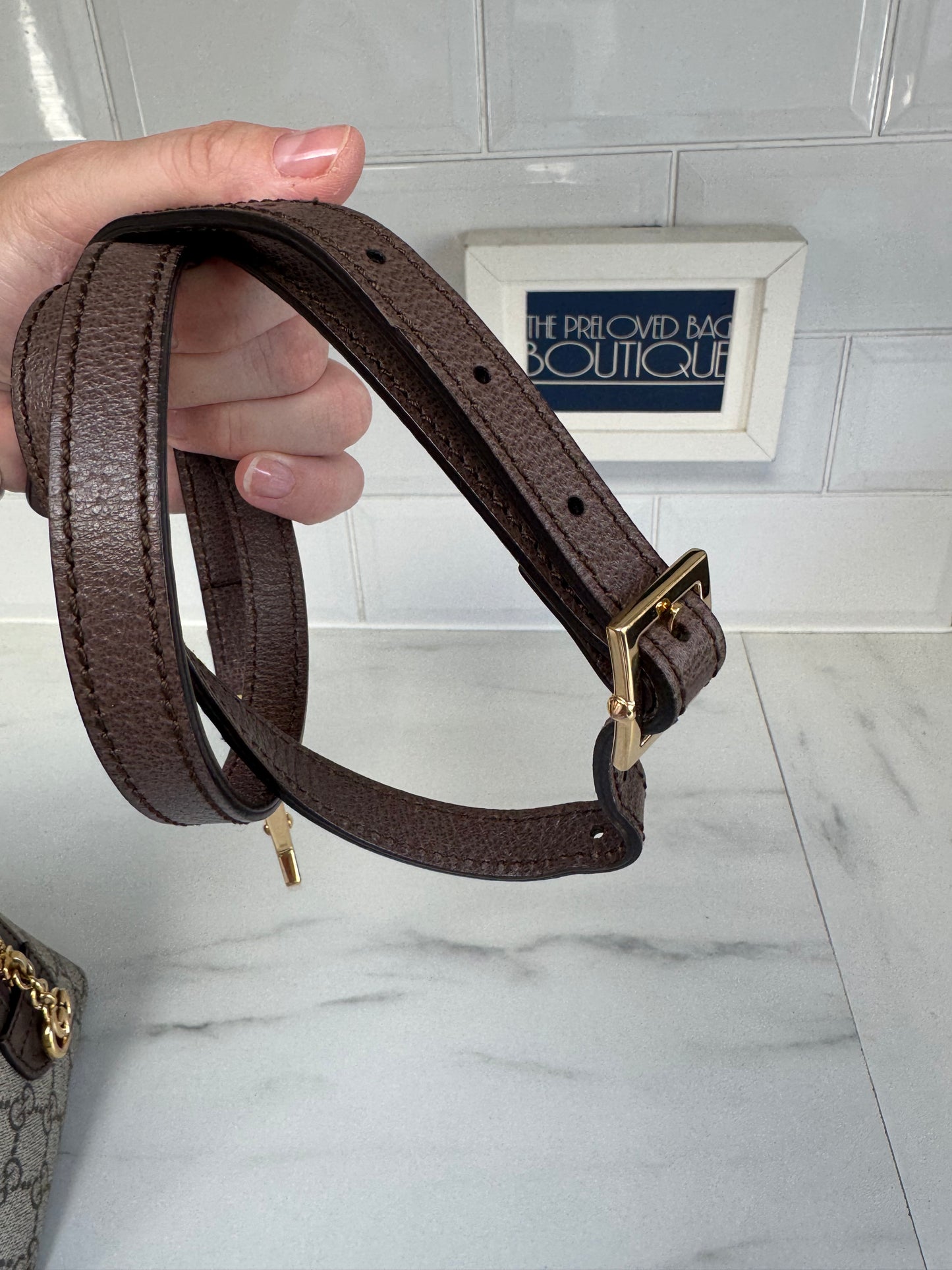 Gucci Ophidia GG Supreme Dome Bag - Grey, Red, Brown and Green