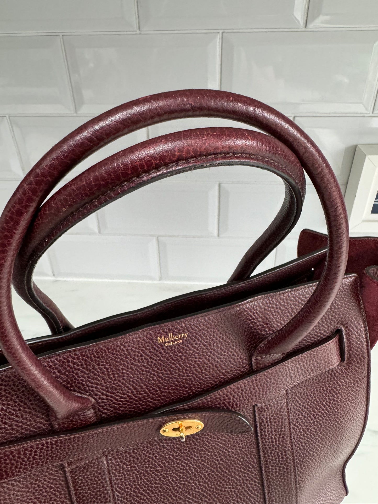 Mulberry Large Zipped Bayswater - Oxblood