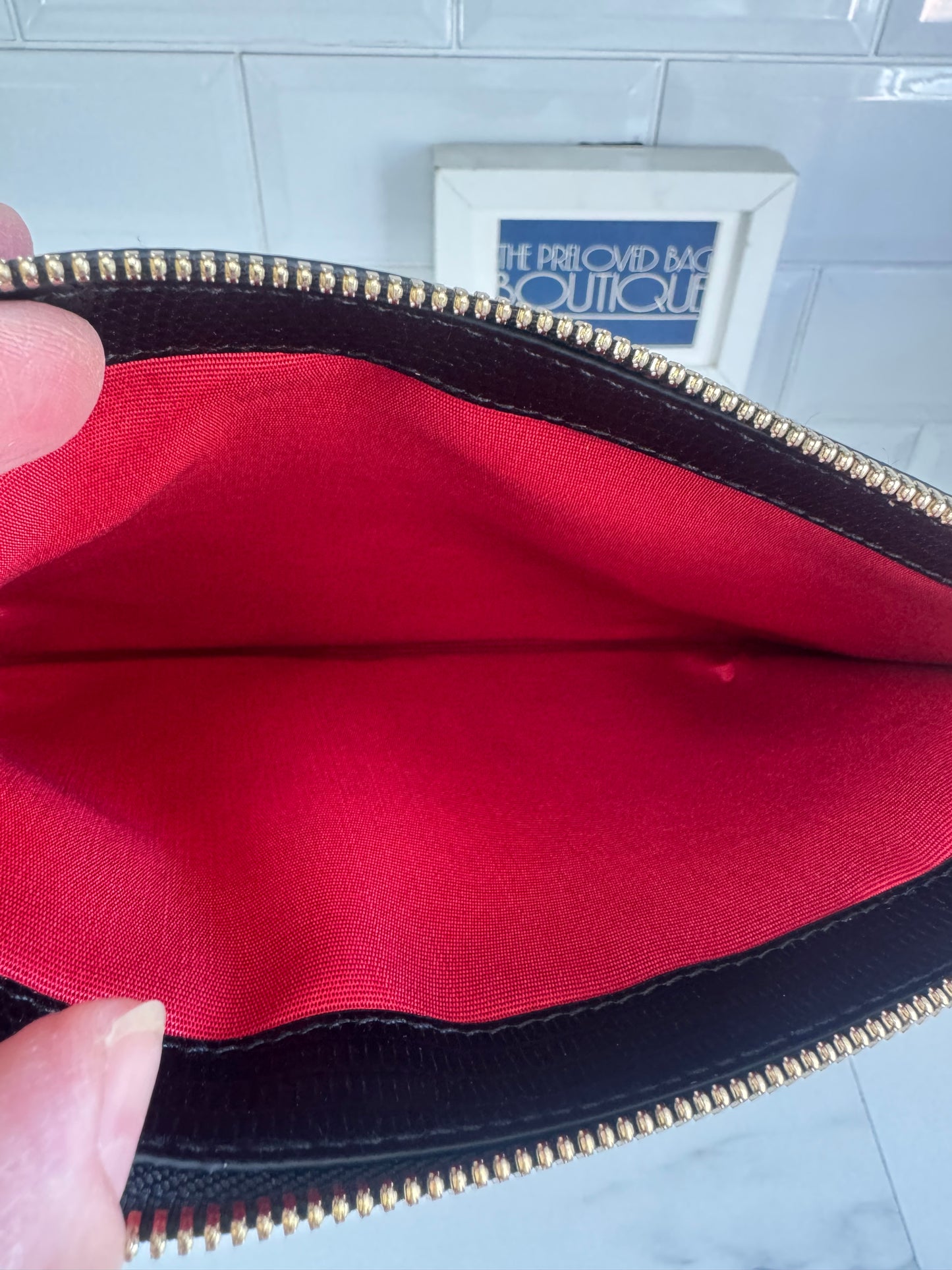 Aspinal of London Zip top clutch & Card Holder - Black