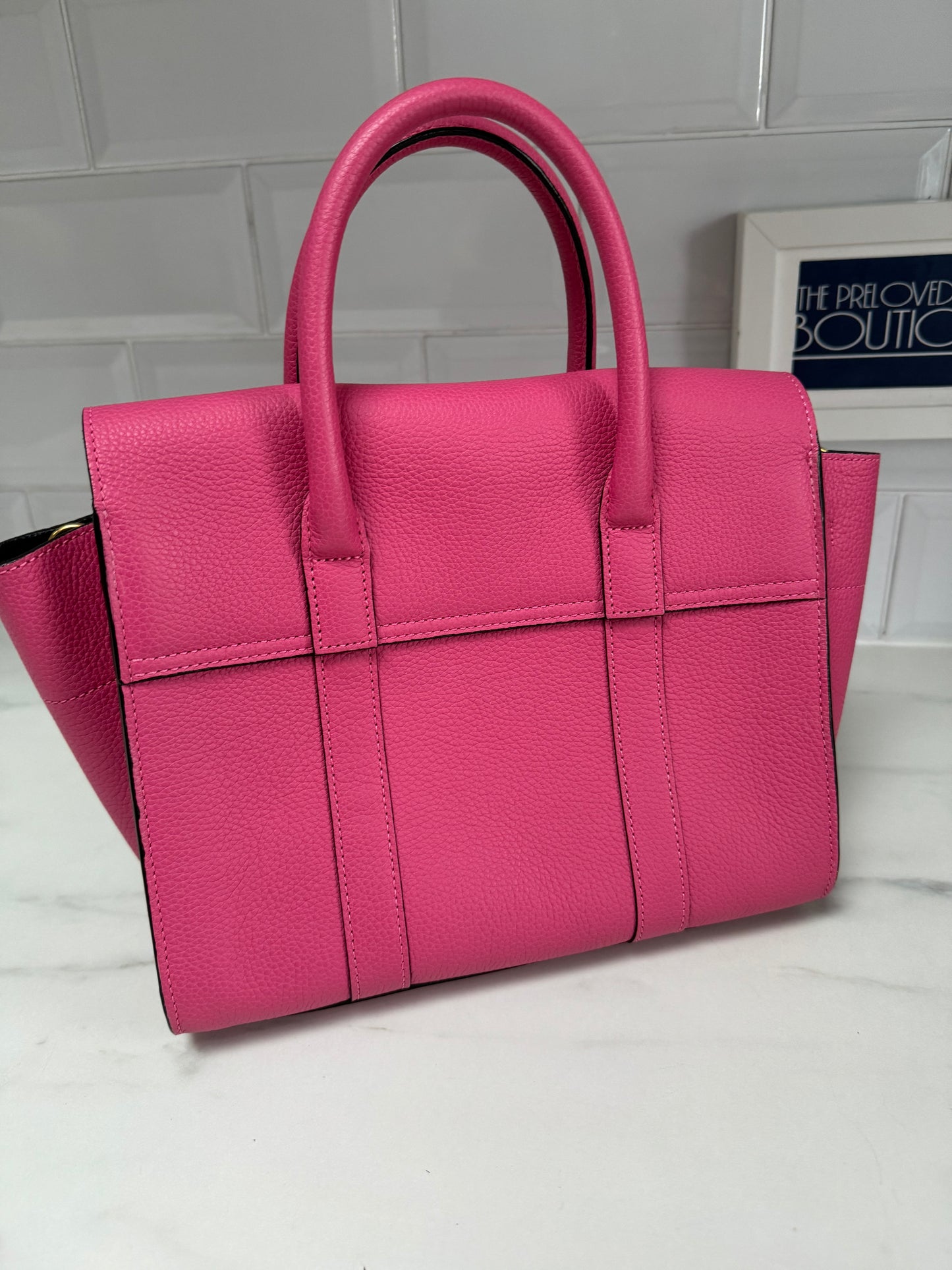 Mulberry Small Bayswater with strap - Candy Pink