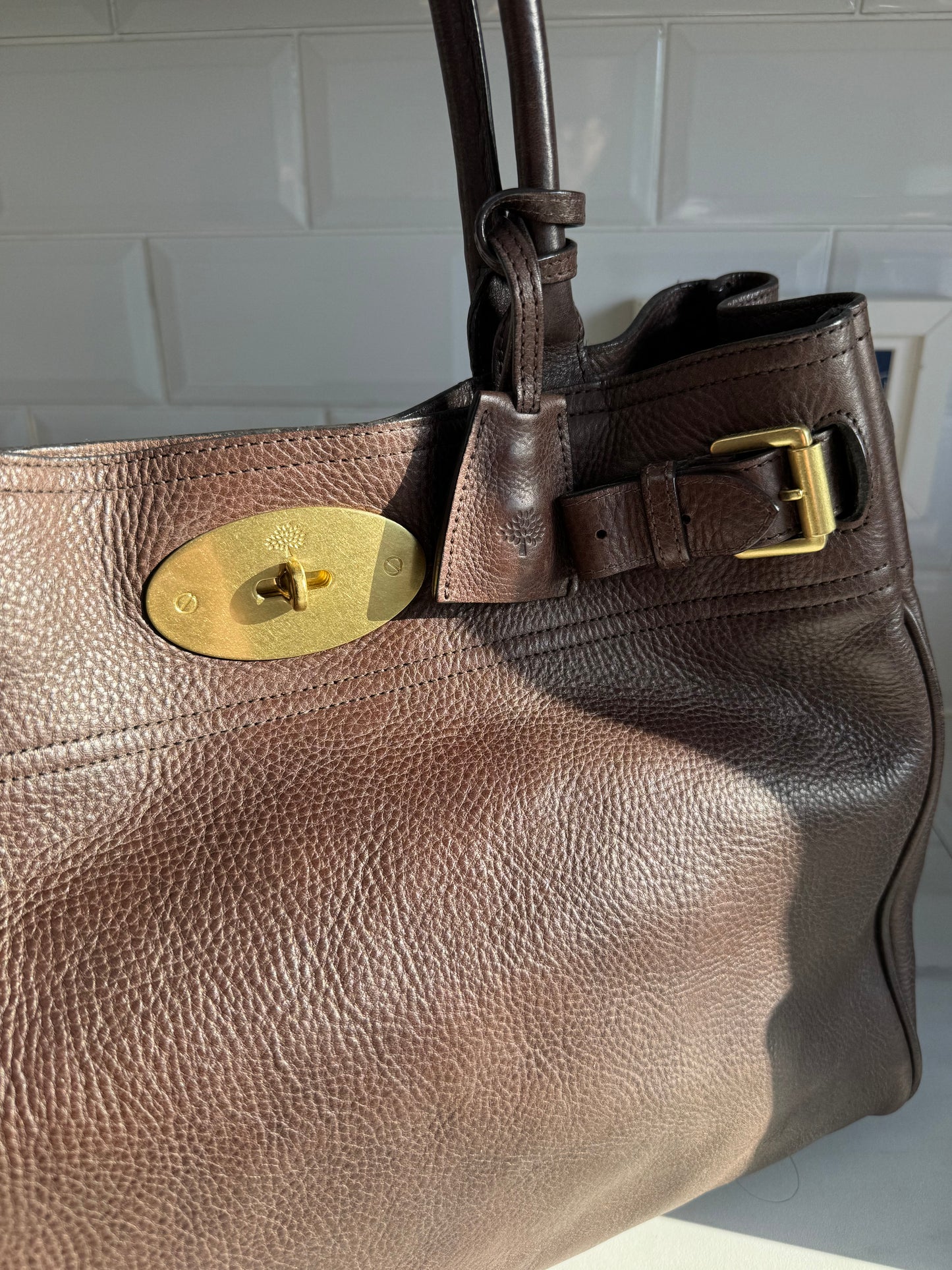 Mulberry Postmans Lock Open Top tote - Chocolate Brown NVT
