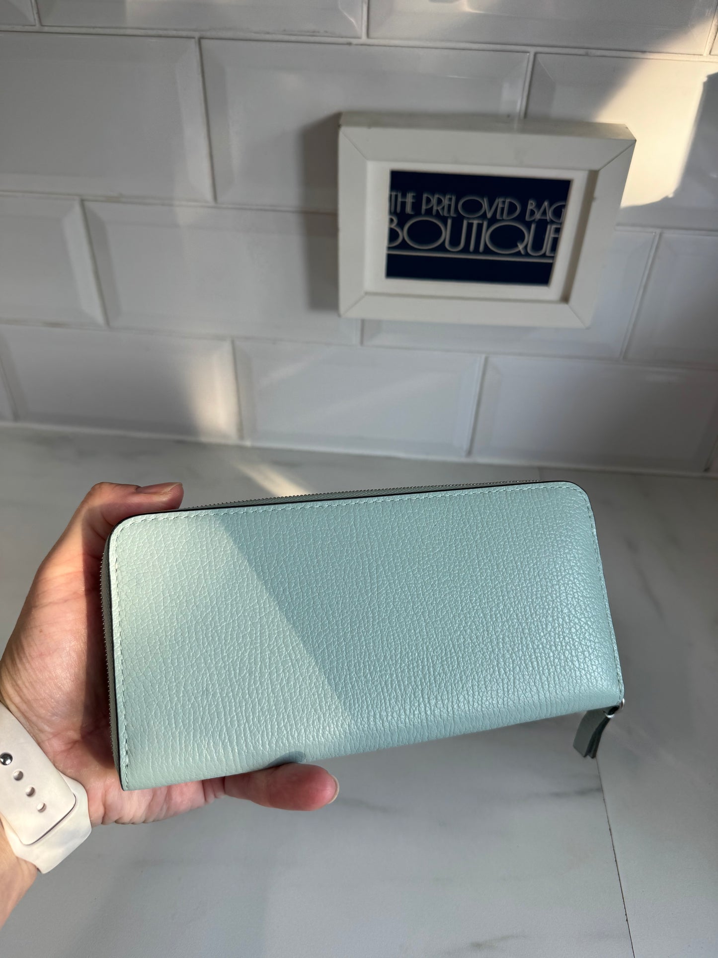 Mulberry Plaque 8CC Zip Purse - Acrylic Green