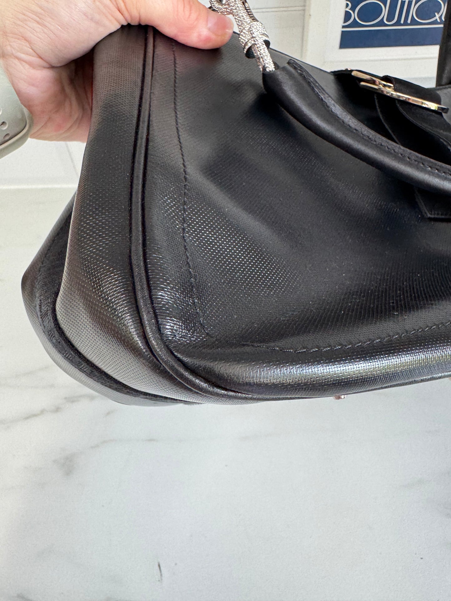 Christian Dior Diamanté Clip Shoulder Bag - Black