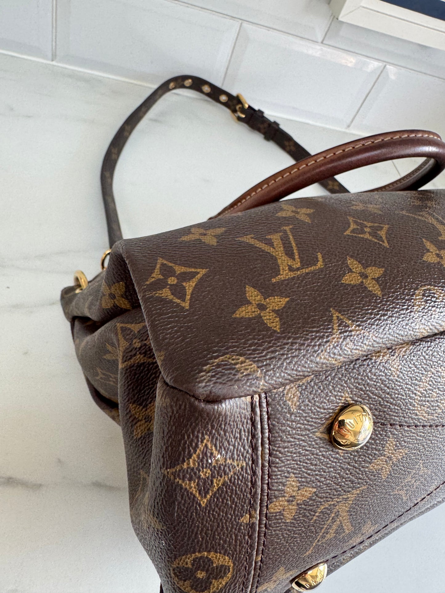 Louis Vuitton Pallas Noir Shoulder Bag - Monogram Brown
