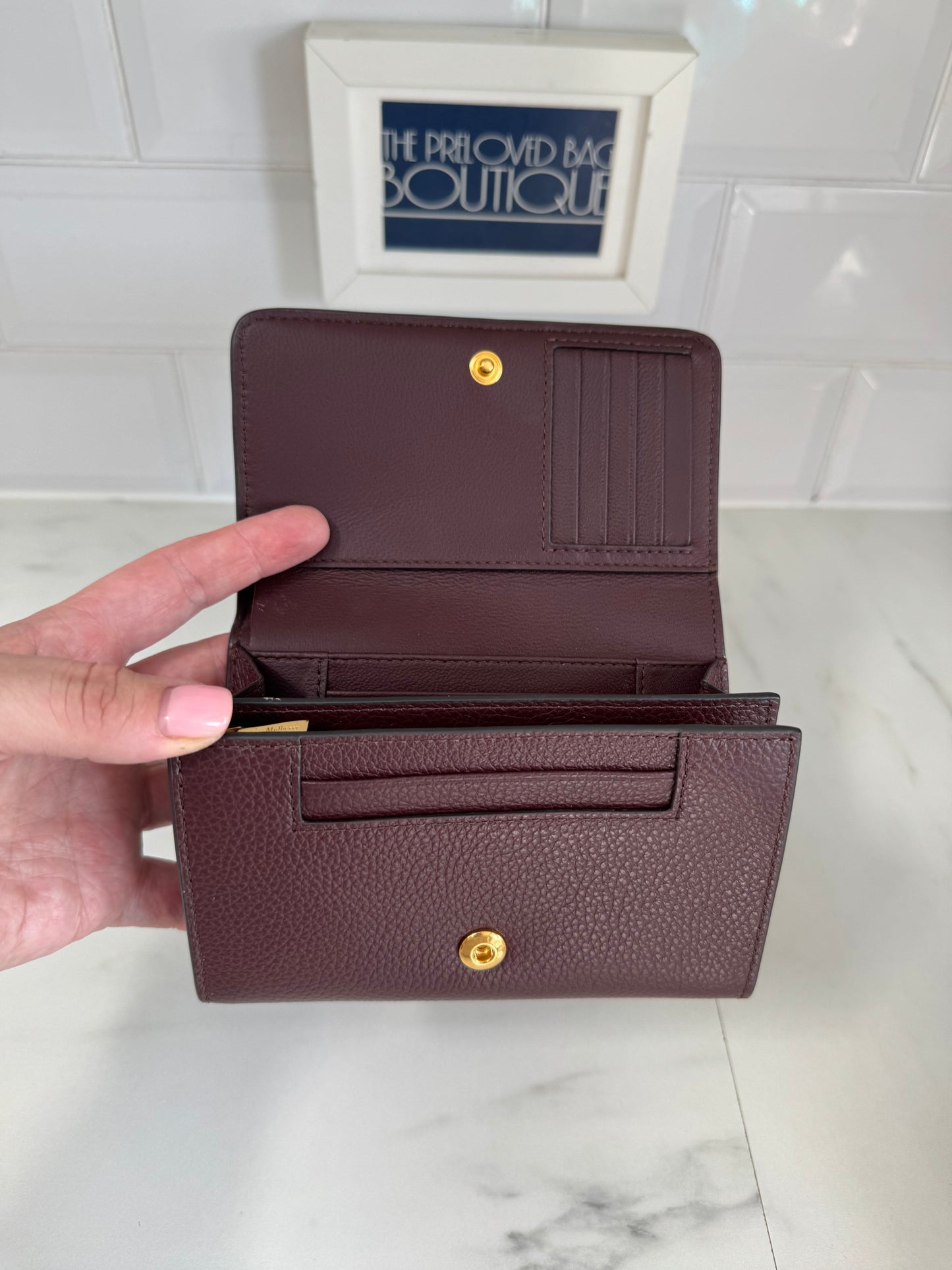 Mulberry Medium Continental French Purse - Oxblood