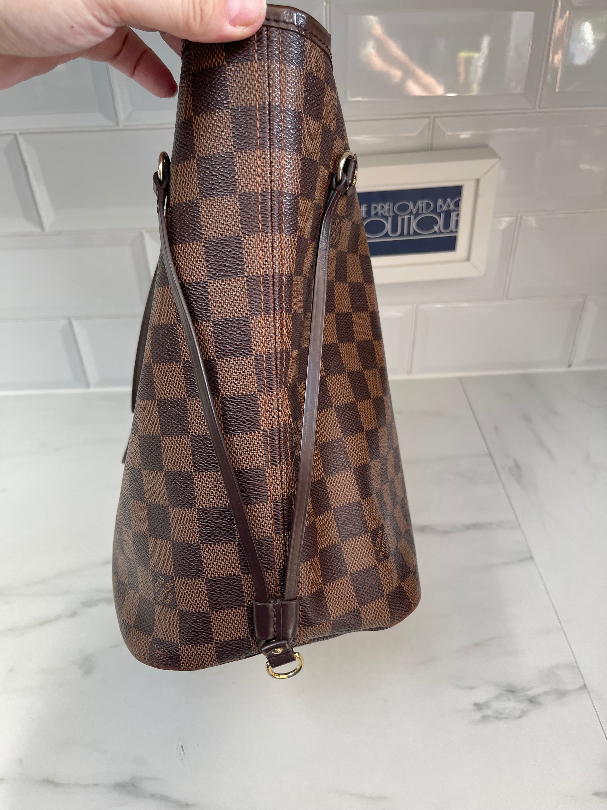 Louis Vuitton Neverfull MM Damier Ebene Tote - A World Of Goods