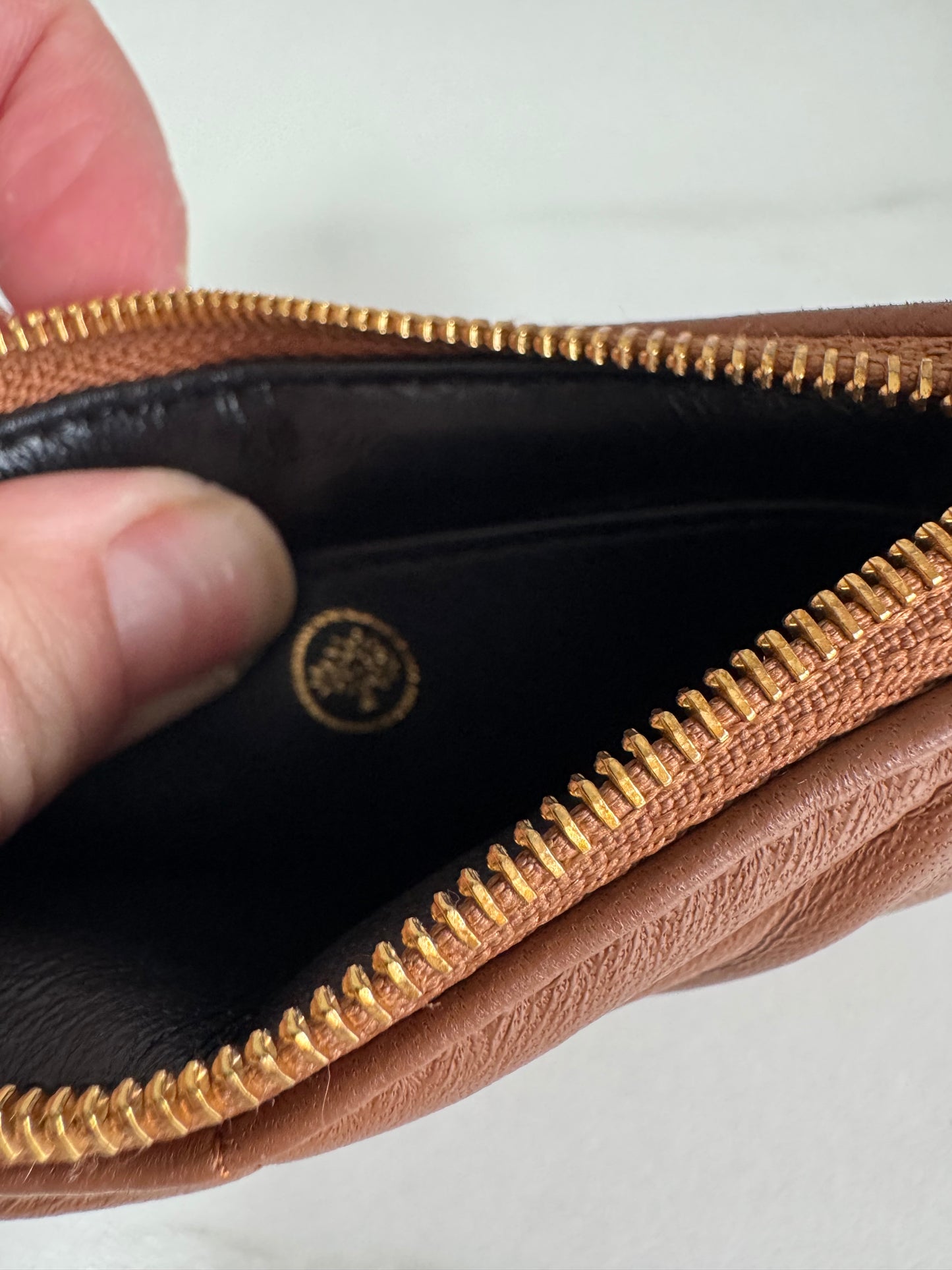 Mulberry Zipped Coin Purse - Tobacco