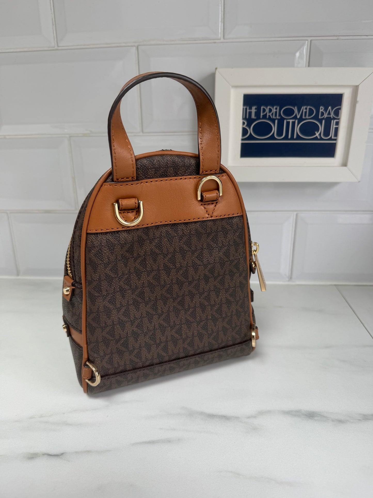 Michael Kors Rhea Mini Backpack - Brown