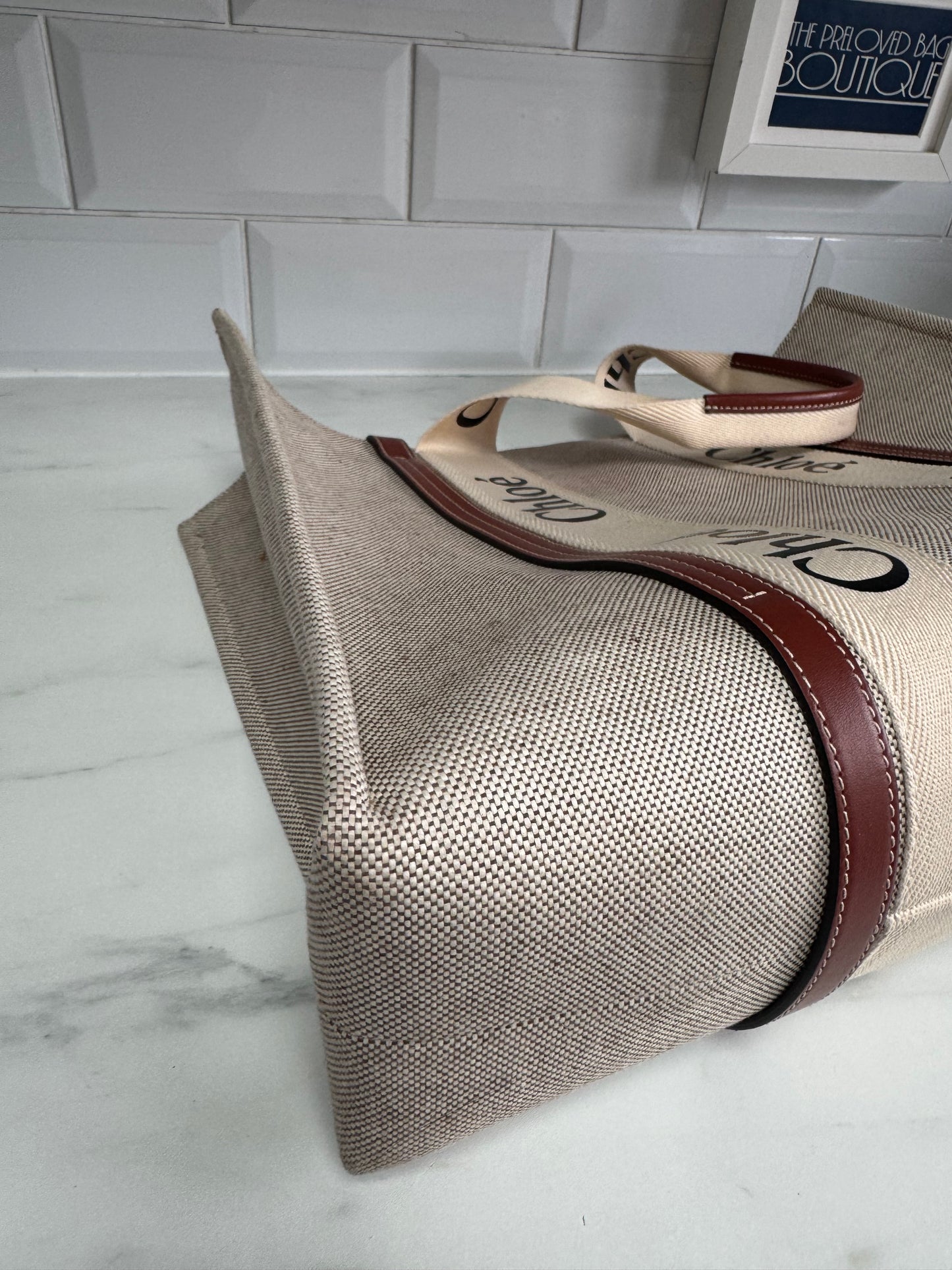 Chloé Large Woody Tote - Natural, Cream, Tan and Black