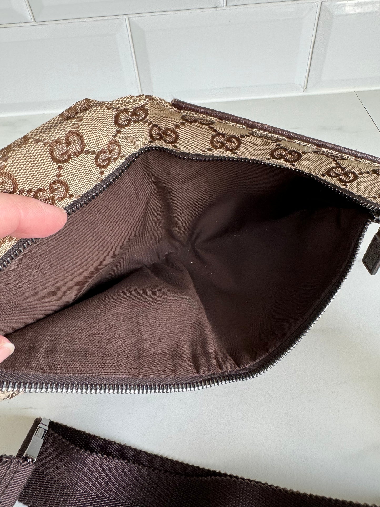 Gucci Waist/Belt Bag - Brown Monogram