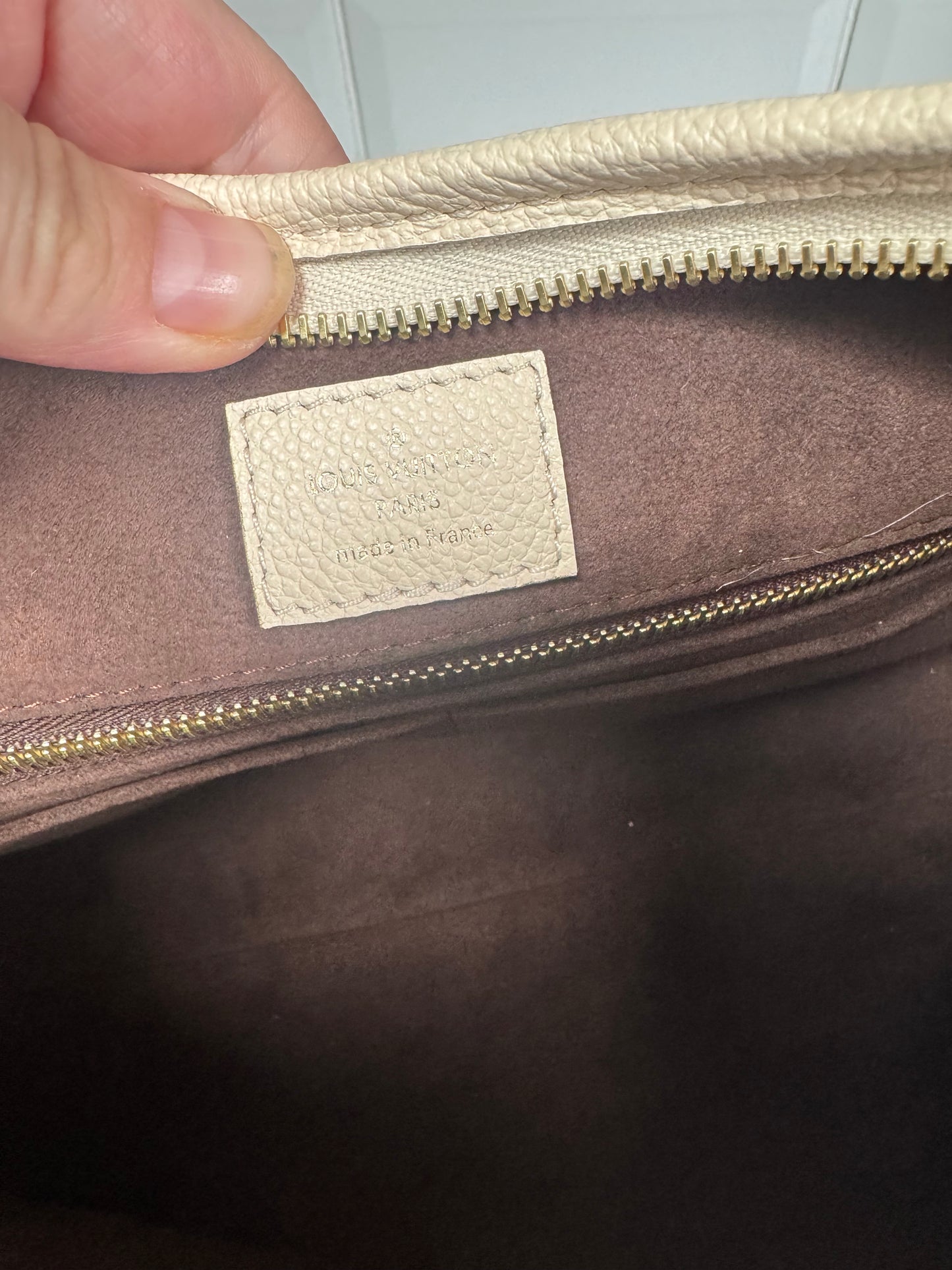 Louis Vuitton Carryall Creme Giant Monogram Emperiente PM - White