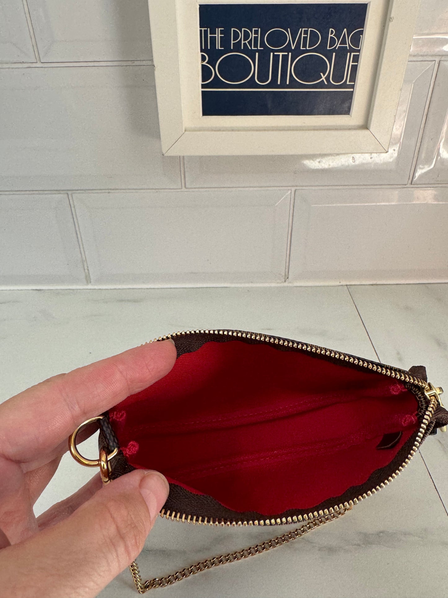 Louis Vuitton Mini Pochette Accessories - Damier Ebene