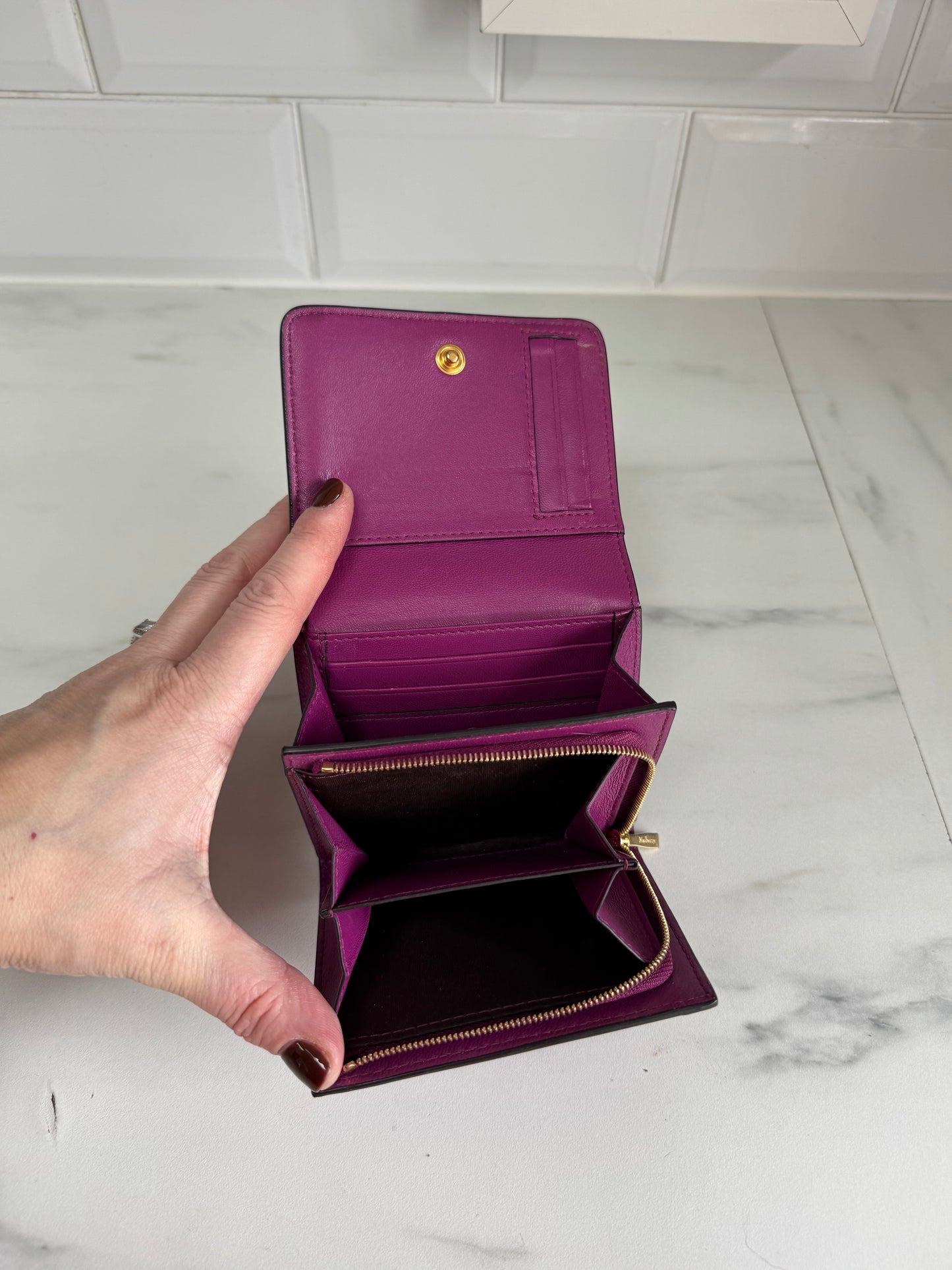 Mulberry Small Continental French Purse/Wallet - Violet