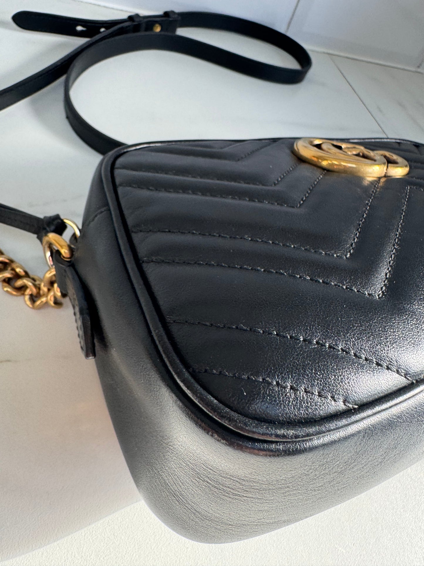 Gucci Marmont Small Shoulder Bag - Black