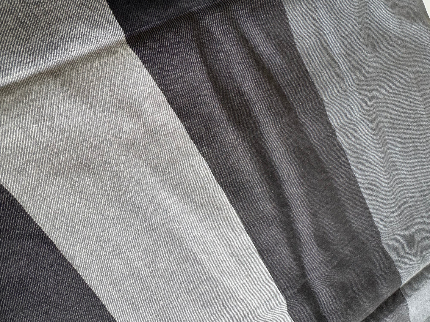 Burberry Scarf/Shawl - White, Black & Grey